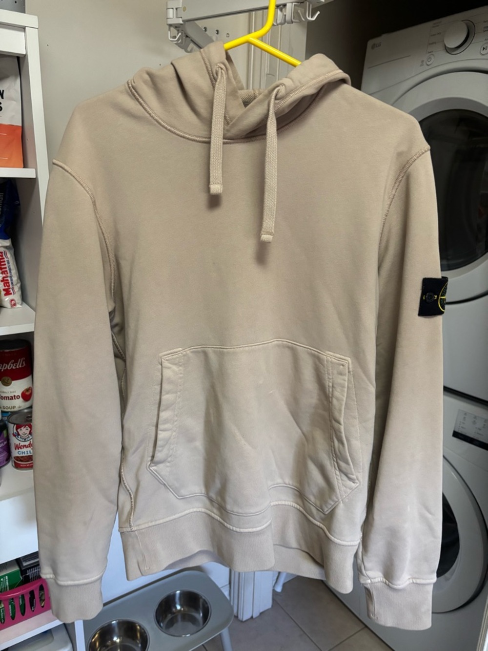 Stone Island Beige Pullover Hoodie